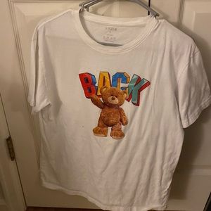 Shein “BACK” Bear Shirt - Size Small
